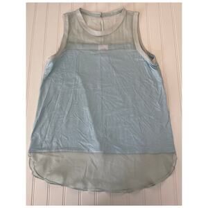 Luxury Chu Chu Loo Blue Sleeveless Top Silk Blend Made in USA Womens Medium